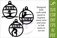 Gymnastics Ornament SVG Gymnast Christmas Decoration Laser Product Image 3