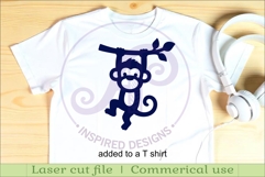 Cute Monkey Silhouette SVG, Monkeys cut out shapes Product Image 3