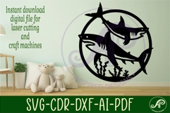 Shark wall art sign, SVG file Product Image 3