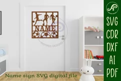 Football - Soccer male name sign svg laser Product Image 3
