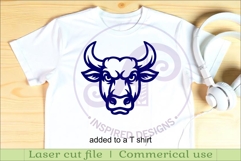 Bull head wall art sign, SVG file. vector Product Image 3