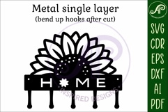 Sunflowers Key holder designs for wood and metal Product Image 3