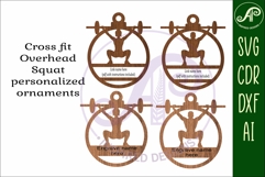 Cross fit overhead squat Christmas Ornament SVG Product Image 3
