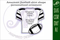American Football shirt Christmas Ornament SVG laser cut Product Image 3