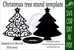 Christmas tree stand, laser cut file, Swirl Christmas tree Product Image 3
