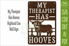 My Therapist Has Hooves Highland Cow Wall Sign SVG | Funny Product Image 3