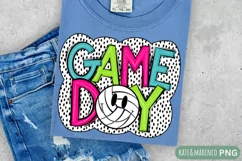 Volleyball PNG | Game Day SVG | Volleyball Sublimation Product Image 2