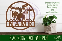 Drum kit named wall sign Product Image 3