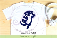 Cute Otters Silhouette SVG, Otter cut out shapes 2 Product Image 3