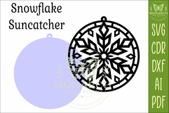 Snowflake Suncatcher SVG | Winter Window Hanger Laser Product Image 3