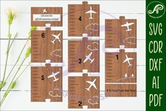Planes personalized kids height chart in imperial Product Image 5