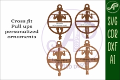 Cross fit pull up Christmas Ornament SVG Product Image 3