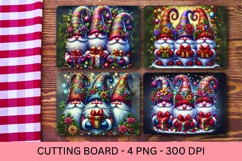 kitchen cutting board - gnome santa claus Product Image 1