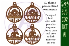 DJ theme personalized Christmas Ornament SVG Product Image 3