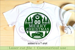 Farmhouse Merry Christmas wall sign svg laser cut Product Image 2