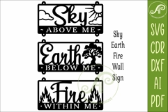 Sky Above Me Earth Below Me Fire Within Me Laser Cut SVG Product Image 3