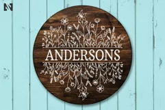 Flower Monogram Svg, Floral Monogram Svg, Flower Border Svg Product Image 3