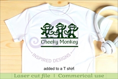 Cute Monkey Name Sign SVG, Jungle Nursery Laser Cut Product Image 3