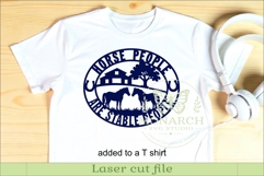 Horse People Are Stable People SVG Oval Wall Sign Laser Cut Product Image 3