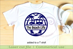 Beach Caravan/ campervan name sign svg laser cut template Product Image 3