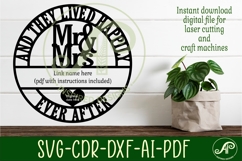 Wedding couples Mr and Mrs name sign svg laser Product Image 3