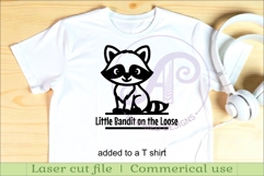 Raccoon personalized name sign laser cut woodland theme Product Image 3