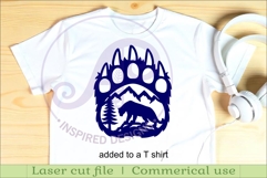 Bear paw print with Cougar wall sign Product Image 3
