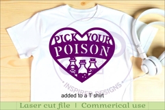Pick your poison Halloween heart laser cut wall sign Product Image 3