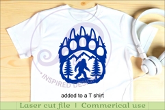 Bear paw print with bigfoot wall sign Product Image 3