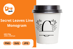 Secret Leaves Line Monogram Product Image 1