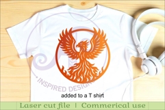 Phoenix Bird on fire wall art sign, SVG file. Fire bird Product Image 3