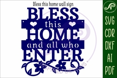 Bless this home wall sign svg laser cut Product Image 3