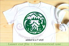 Bigfoot and Alien campsite wall art sign, SVG file Product Image 3