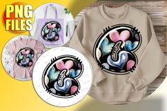 C Doodle Letter Romantic Heart Playful Style! Product Image 1