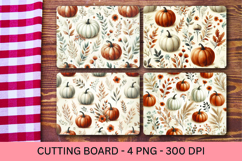 kitchen cutting board - floral fall pumpkins Product Image 1