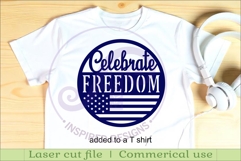 Celebrate Freedom Wall Art SVG Patriotic USA Laser Cut Sign Product Image 3