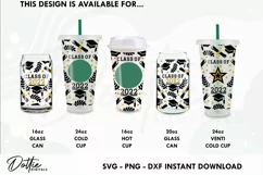 Graduate Class of 2022 Libbey Glass Can Wrap SVG | 16oz Cup Product Image 3