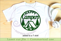 Happy Campers tent wall sign, camper home decor Product Image 3
