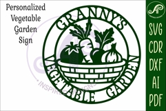 Granny's Vegetable Garden Sign SVG, Laser Cut Vegetable Gar Product Image 3