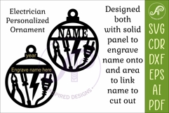 Electrician Christmas Ornament SVG, Custom Electrical Tool Product Image 3