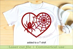 Spider and web Halloween heart laser cut wall sign Product Image 3