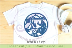 Bigfoot with Beer campsite wall art sign, SVG file Product Image 3