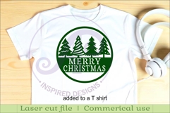 Merry Christmas trees wall sign svg laser cut Product Image 4