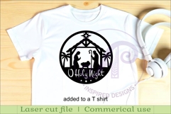 Nativity O Holy night Christmas wall sign svg laser cut file Product Image 3