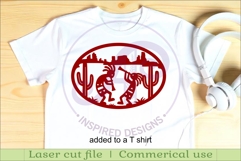 Kokopelli Southwest Wall Art SVG, Western Desert Oval Sign Product Image 3