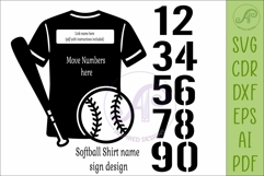 Personalized Softball and Baseball Jersey Sign SVG, Custom Product Image 3