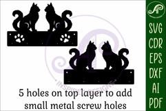 Cats Key holder designs for wood and metal Product Image 3