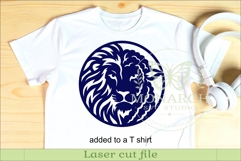 Lion and Lamb Round Wall Sign SVG, Christian Faith Laser Cut Product Image 3