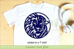 Lion and Lamb Round Wall Sign SVG, Christian Faith Laser Cut Product Image 3