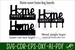 Home sweet home Key holder designs for wood and metal Product Image 3